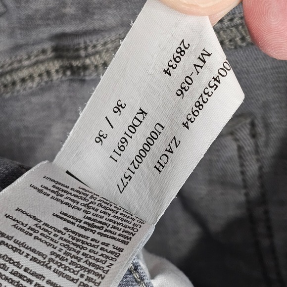 Mavi Jeans Mens 36x36 Gray Zach Straight Leg Stretch Denim - Picture 10 of 12